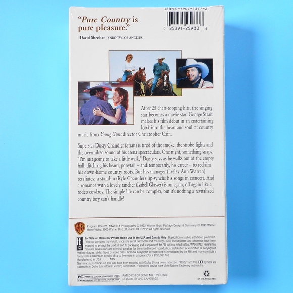 Pure Country NEW SEALED VHS Tape 1993 George Strait Lesley Ann Warren - Picture 3 of 7